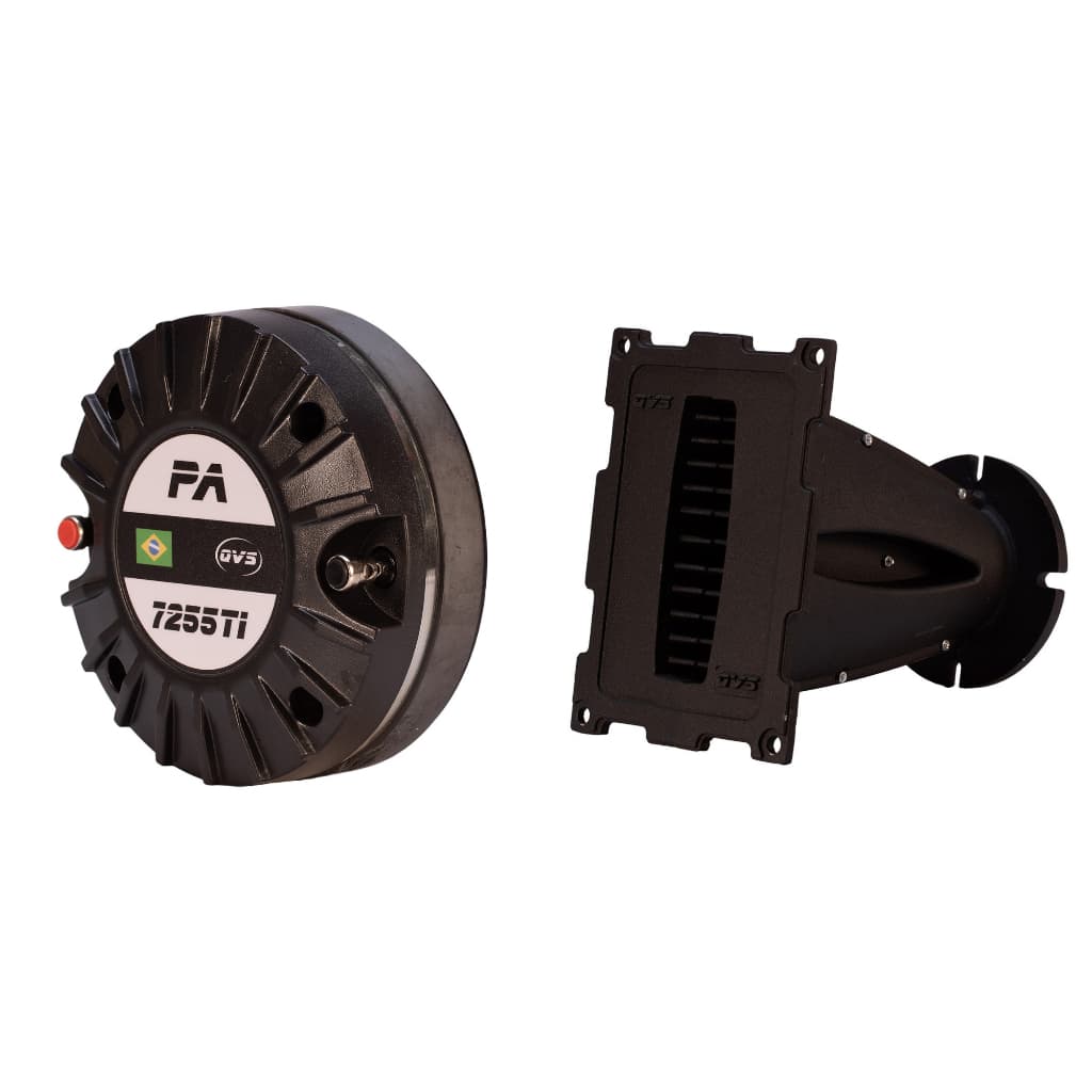 Driver Titânio 7255ti Trio 150W Rms + Guia de onda QVS 2021 Som Automotivo Som Profissional Line Array