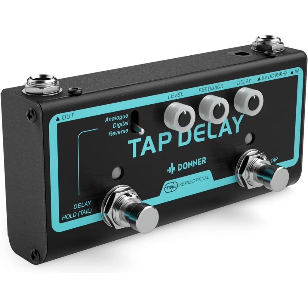 Donner Tap Delay Pedal para Guitarra Analogico Digital Reverso