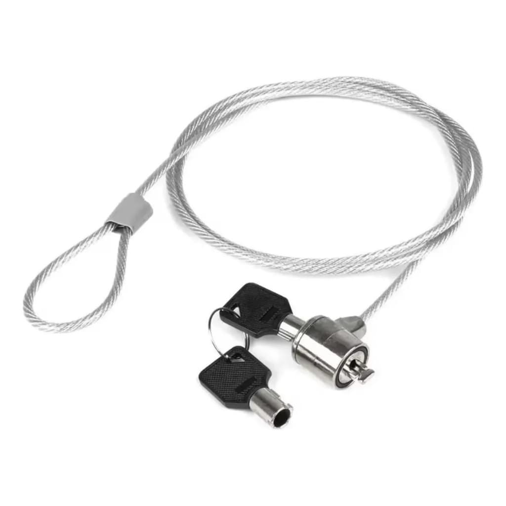 Trava De Segurança Notebook Pc Cadeado 2 Chaves Cabo De Aço