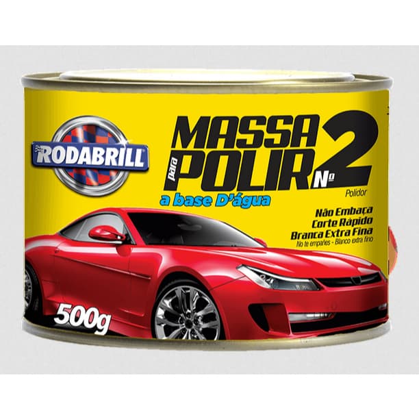 Massa de Polir Base D'Água nº 02 Rodabrill 500g