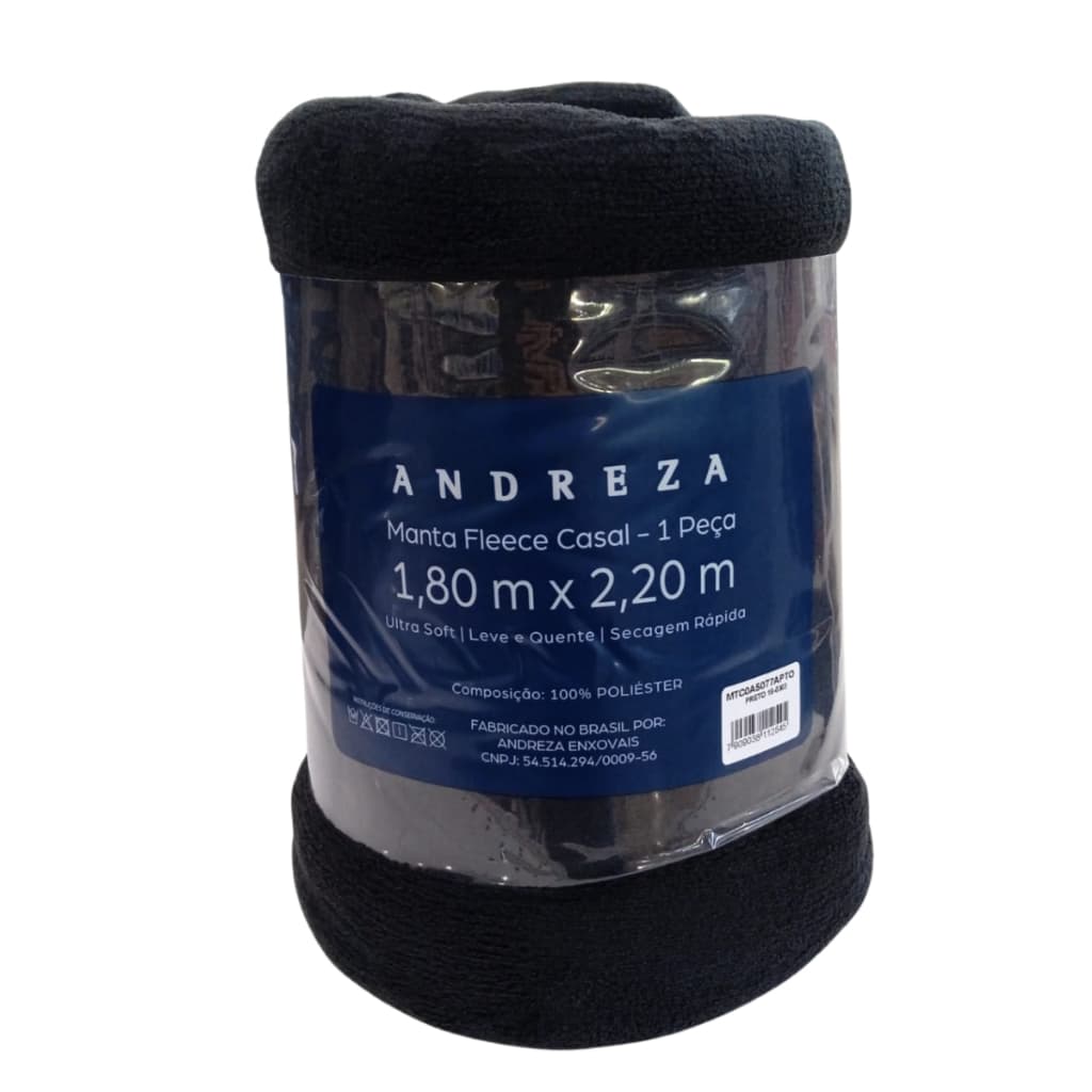 MANTA COBERTOR FLEECE MICROFIBRA SOFT CASAL PADRÃO 1,80 X 2,20 m