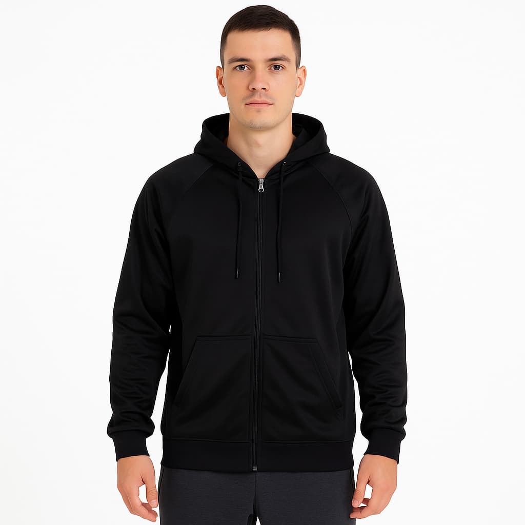 BLUSA DE FRIO MASCULINA CHIMPA FORRADA POR DENTRO REFORÇADO COM BOLSO ZIPER E CORDÃO