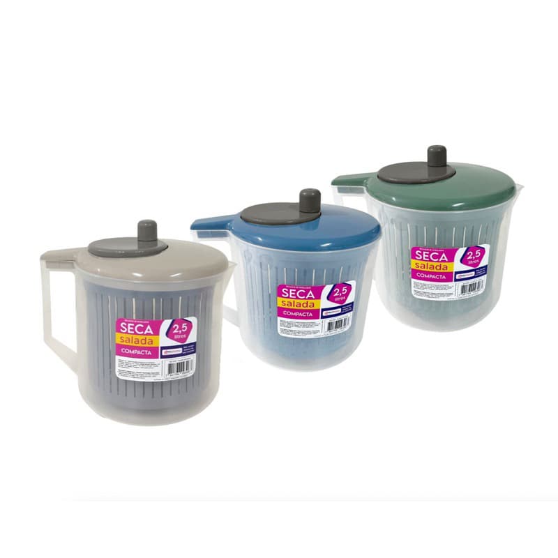 Centrífuga De Salada Secador Verduras Manual 2,5 Litros