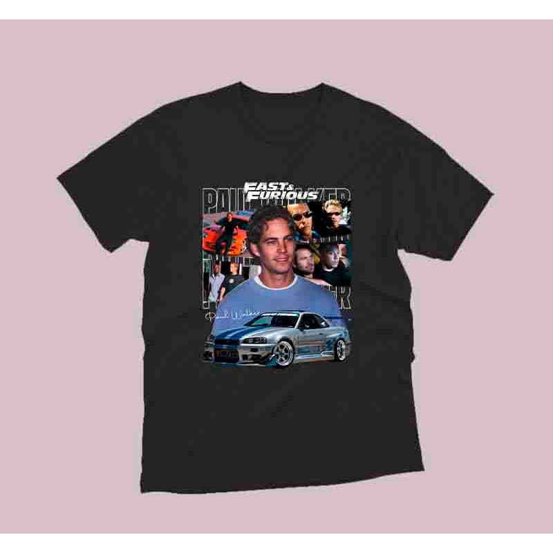 Camiseta Paul Walker Velozes e Furiosos 100% Algodão Unissex
