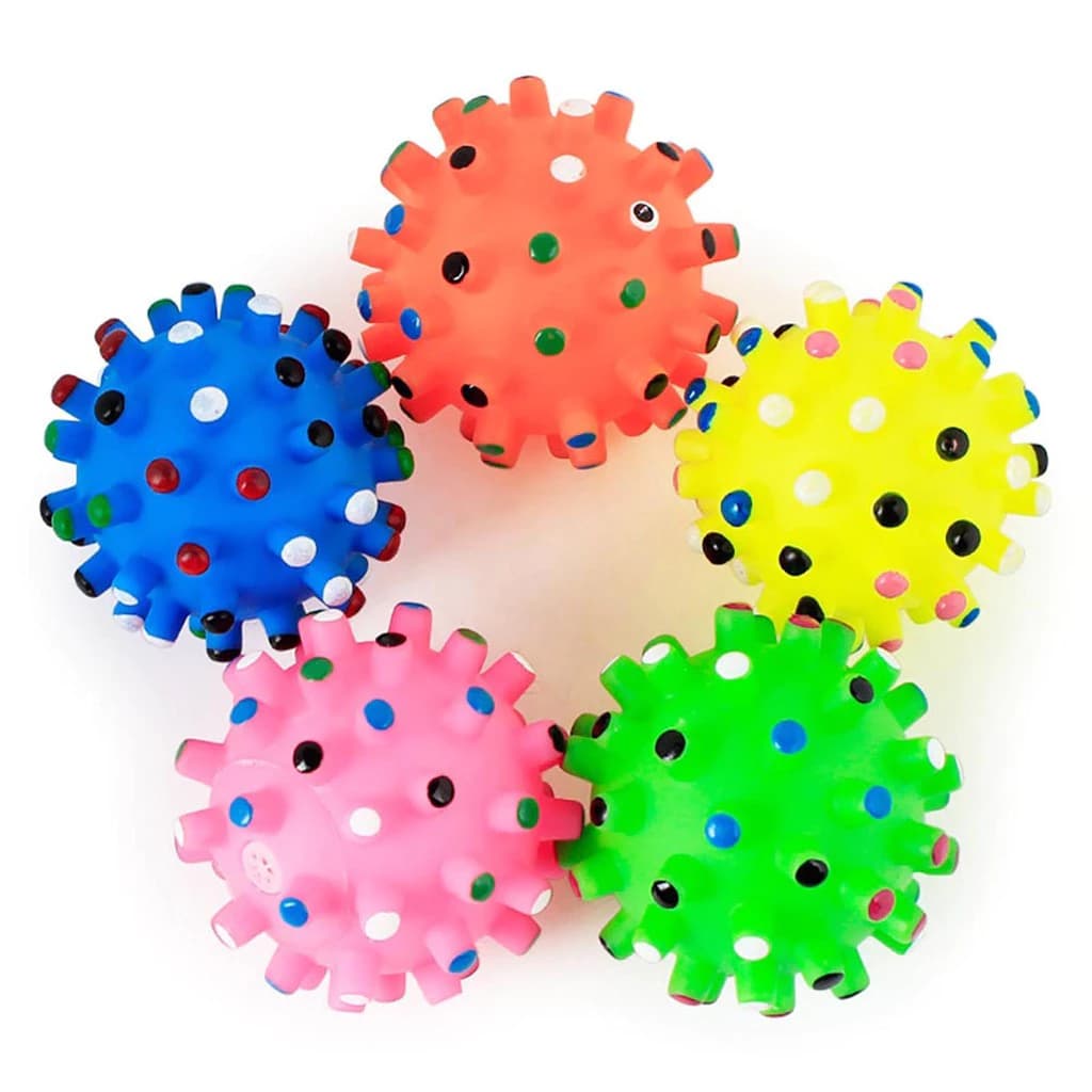 Brinquedos para cães Bola com espinhos, brinquedo de mastigar para limpeza dos dentes