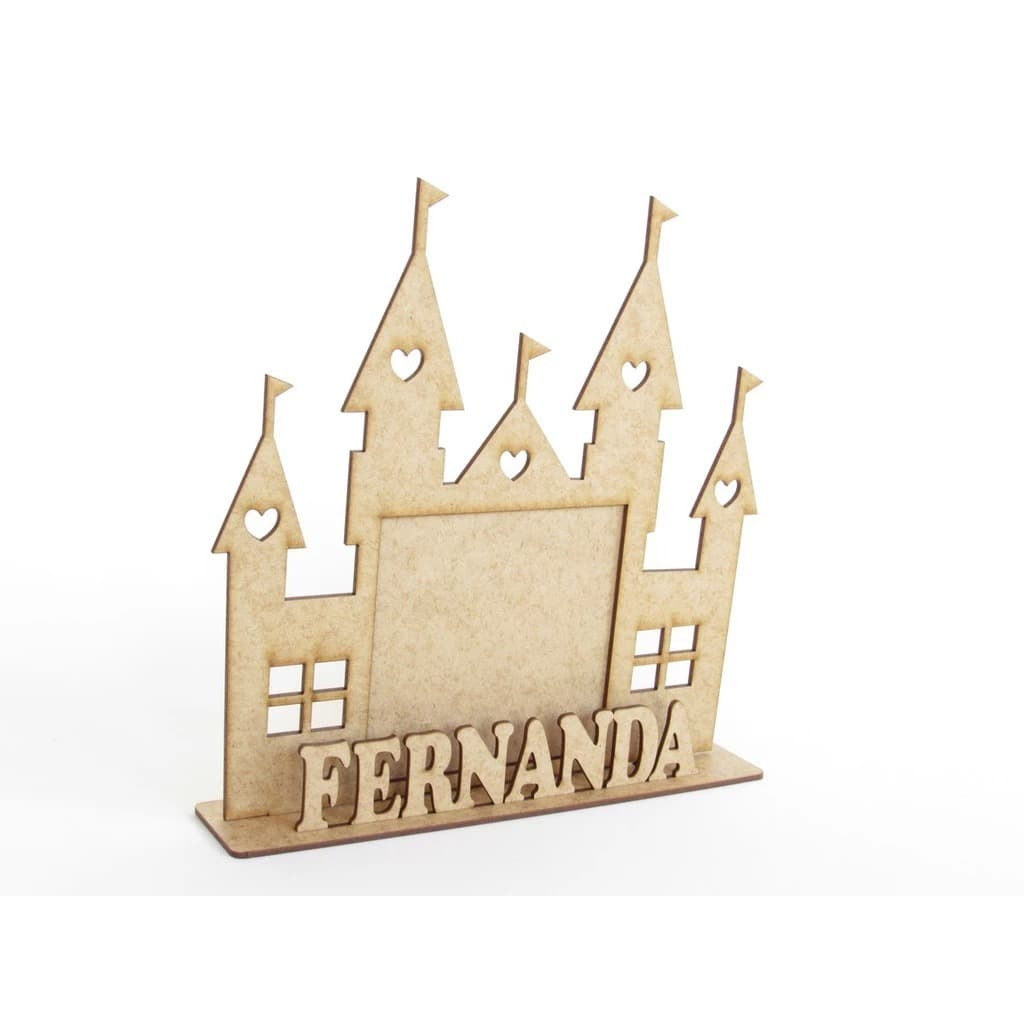 Porta Retrato Castelo Personalizado mdf Cru Lembranças