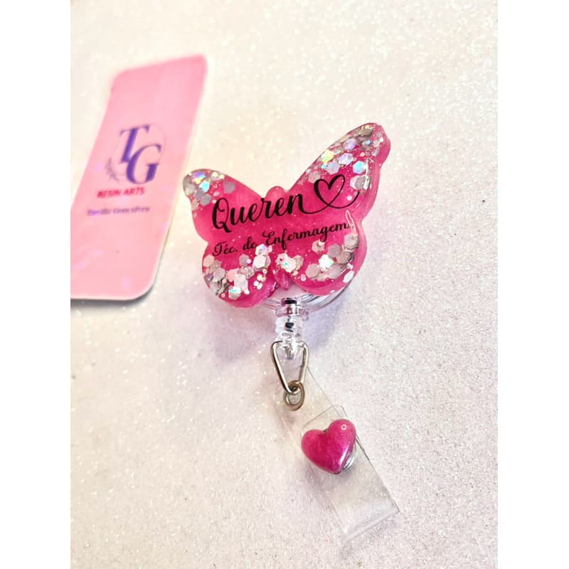 Porta crachá borboleta crachá borboleta personalizada crachá para enfermagem