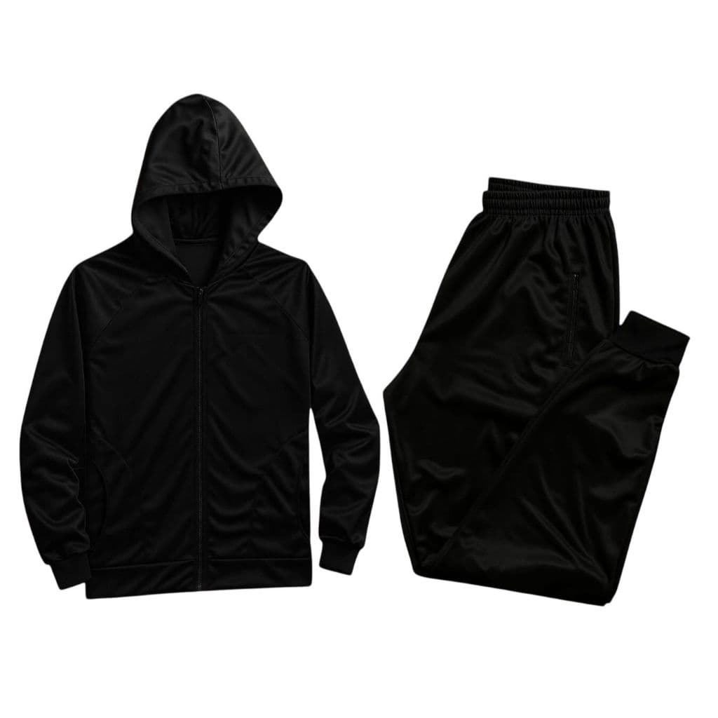 Kit Básico Preto Masculino Blusa e Calça Jogger Estampa Lisa - Pronta Entrega + Envio Imediato
