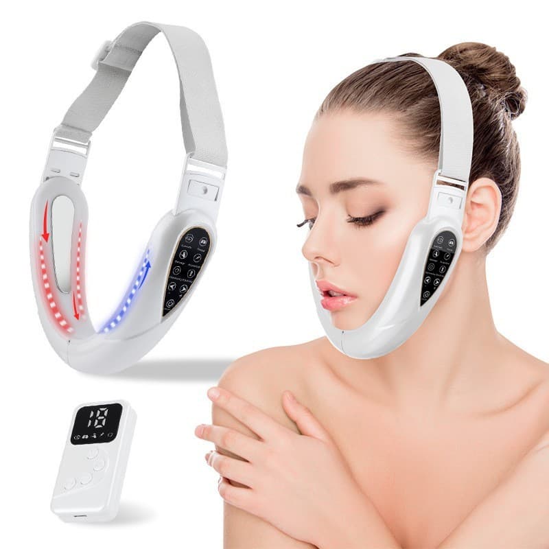 Moldar o Rosto em V, Massageador Facial Eletrico, Massageador de Pescoço e Redutor Facial de Papada e Rugas KA-2220