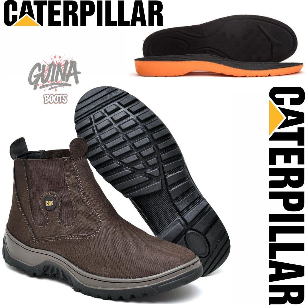 Bota Botina Masculina Texana Calce Fácil + Palmilha em gel Ortopédica