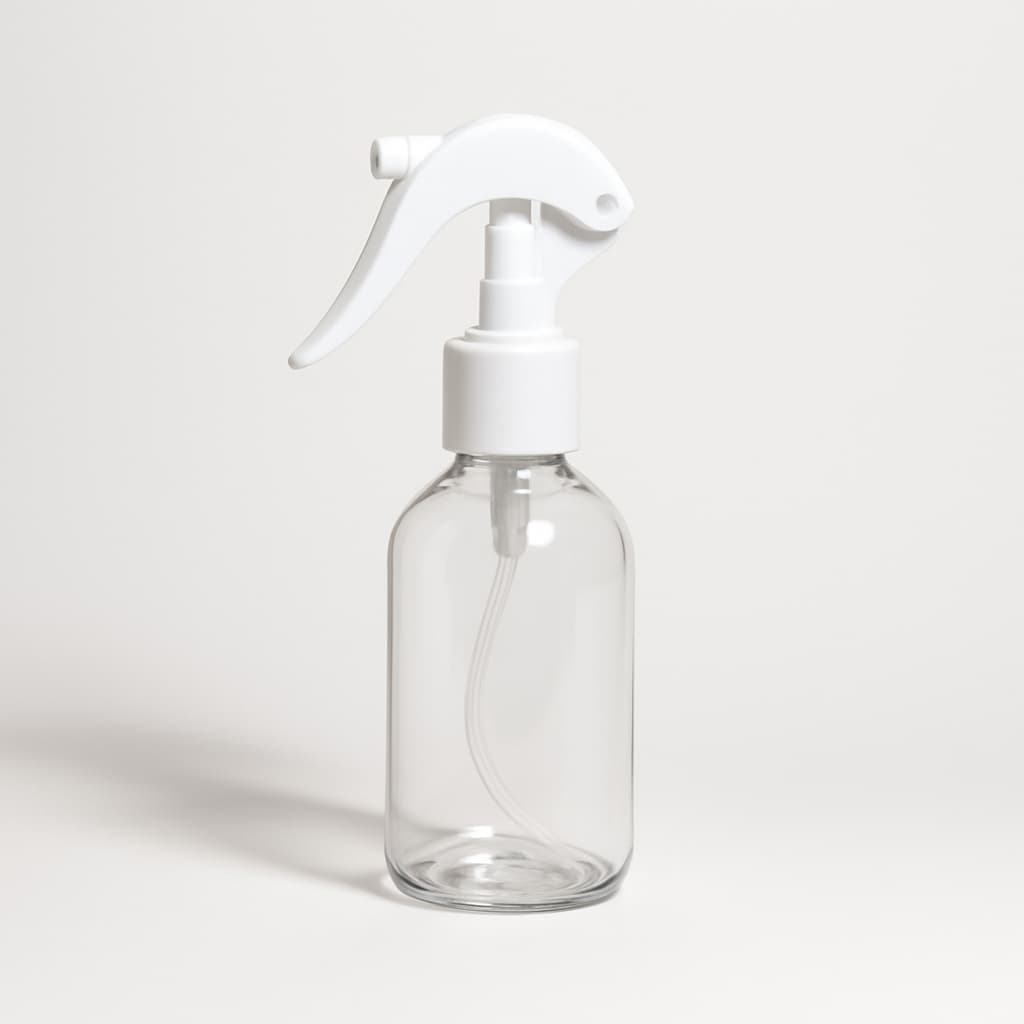 Kit 02 Unidades Borrifador Pequeno Gatilho Plantas Maquiagem Cabelo 100mL Branco