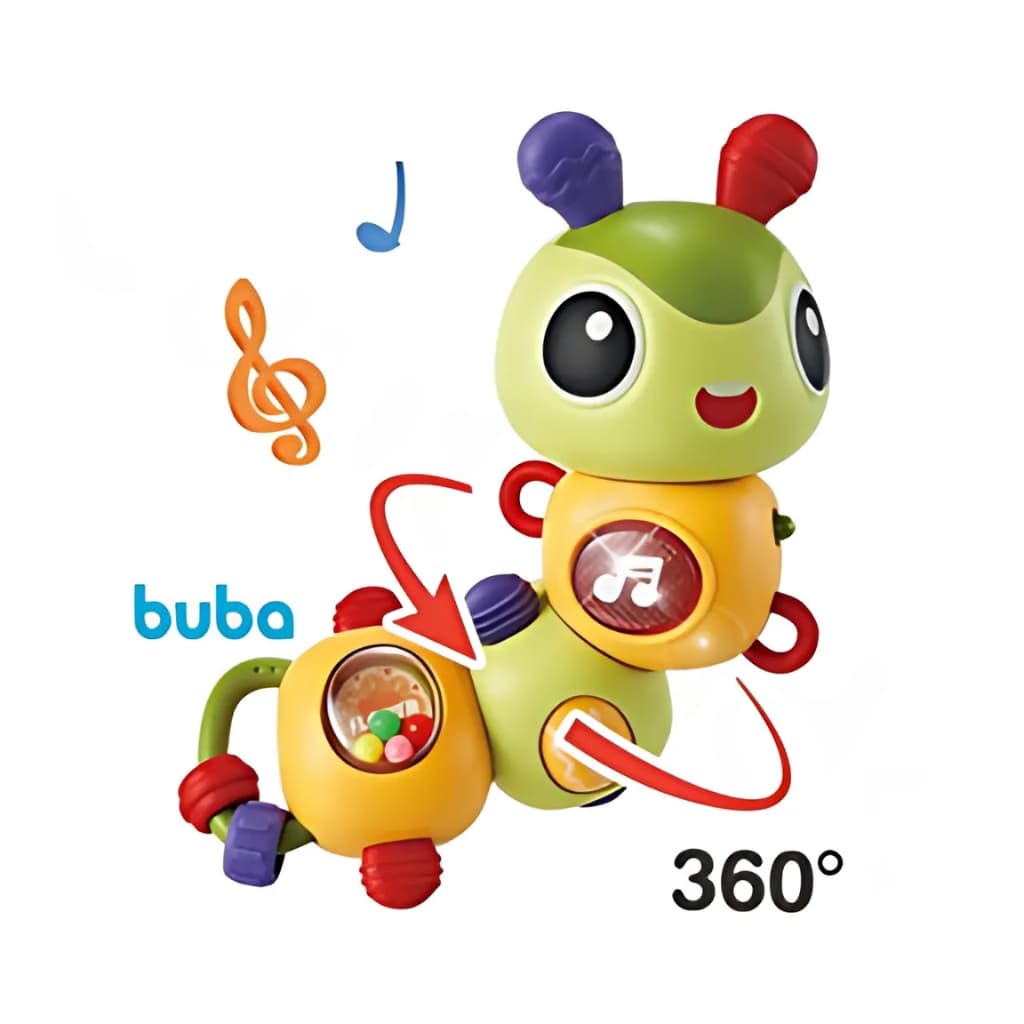 Brinquedo para Bebê Musical Chocalho Mordedor de Silicone para Bebe