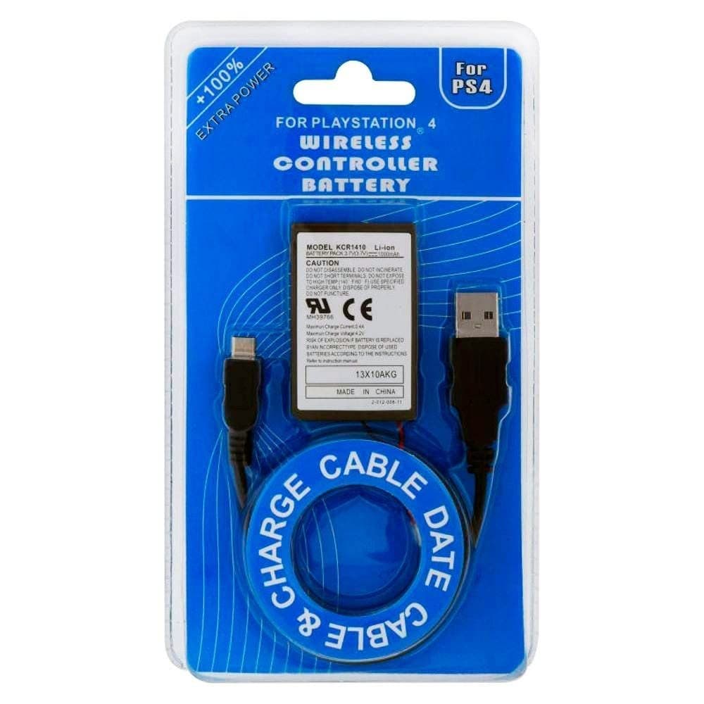 Bateria Controle + Cabo Carregador Usb Ps4