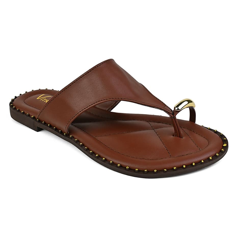 Sandalia Feminina Rasteirinha Anel Dedo Leve e Confortavel moda
