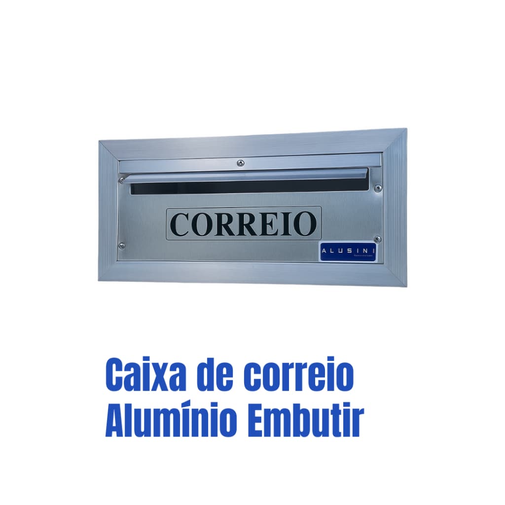 “Caixa de Correio Alumínio Reforçado Embutir  – Antiferrugem - caixa para muro