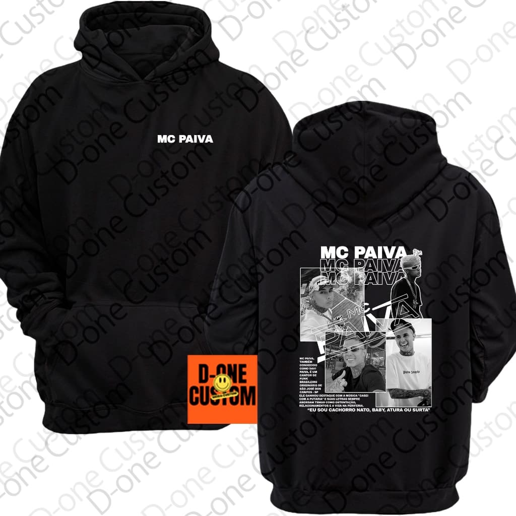Blusa Moletom Mc Paiva Eu Sou Cachorro Nato Baby Atura ou Surta Montagem Fotos Biografia Exclusivo