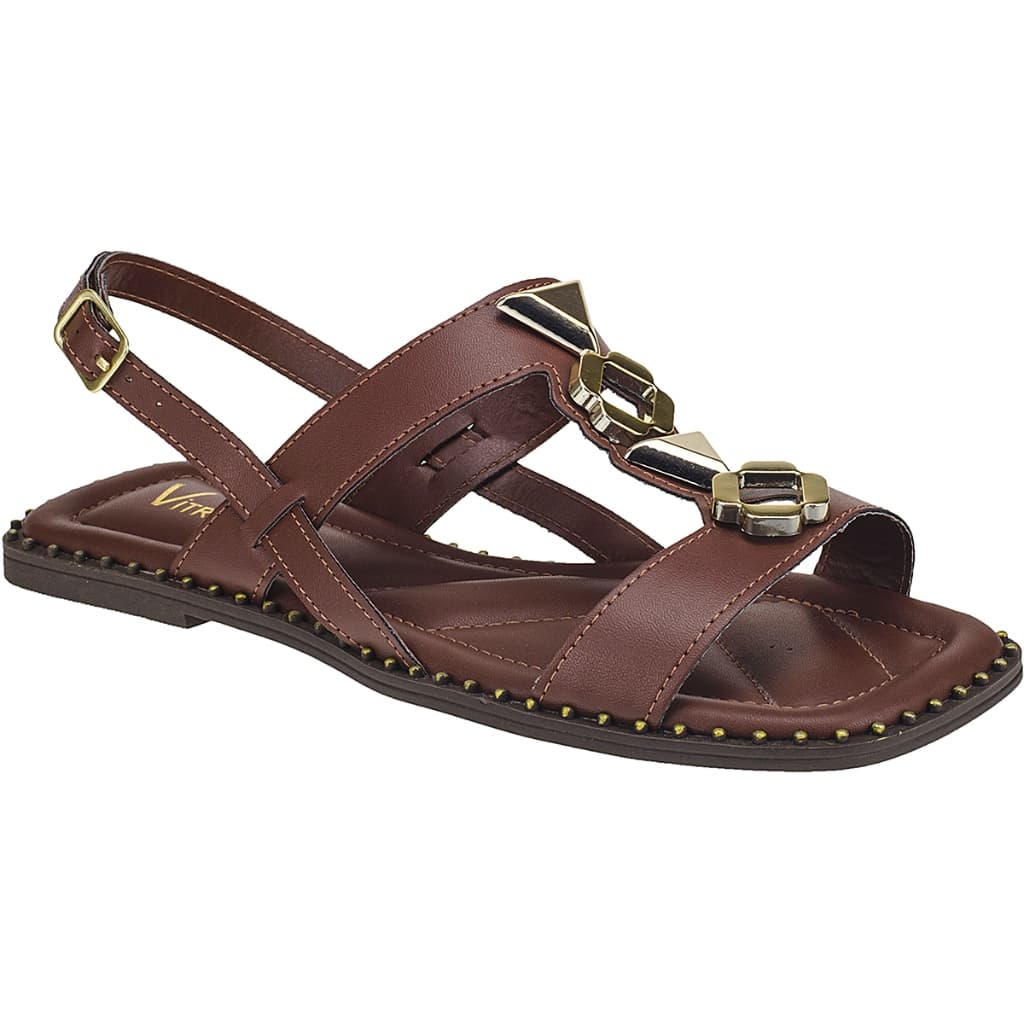 Sandália Rasteirinha de Fivela Ajustável Vitrine shoes