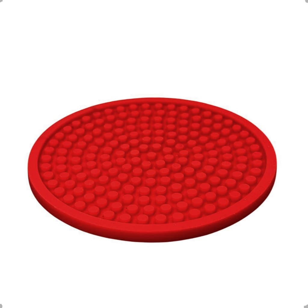 10 Porta Copos Apoio Tapete Escorredor Cor VERMELHO