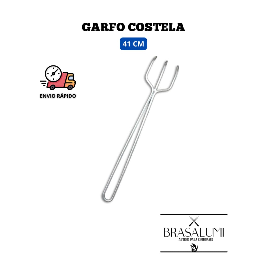 GARFO COSTELA 41CM EM AÇO