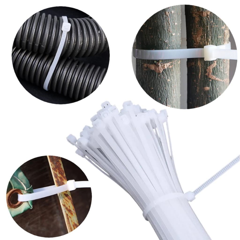 1000 Abraçadeiras de Nylon Grande Preta, 3,6mm x 15cm, Enforca Gato Fita Plástica Braçadeira Preta