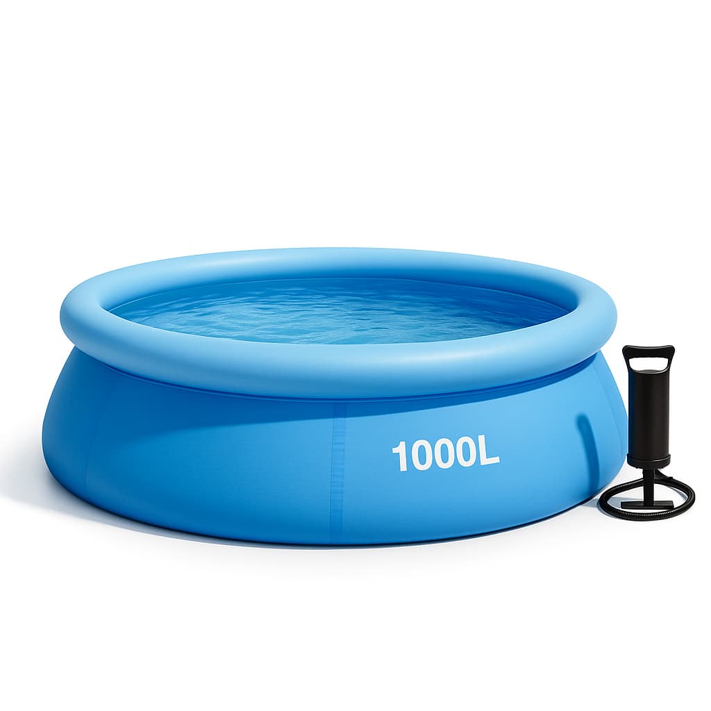 Piscina Inflável Redonda C/Borda Inflável Capacidade 1000L C/Bomba De Ar