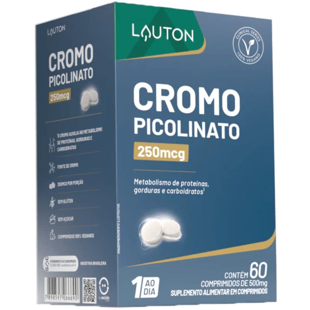 Cromo Picolinato 250mcg 60 Comprimidos - Lauton