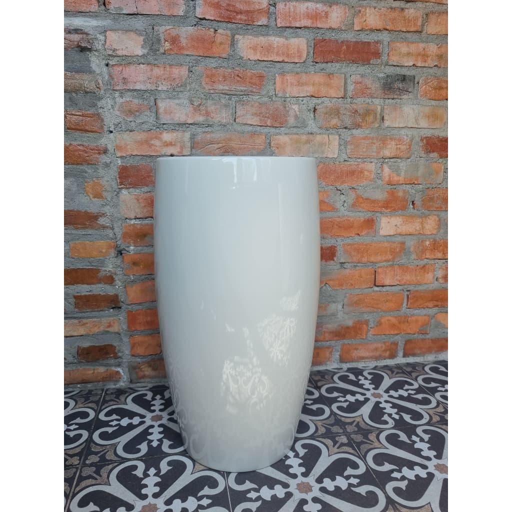 Produtos de decoracao de casa Vaso em fibra de vidro Moderno e Leve Para plantas 60cm Turmalina