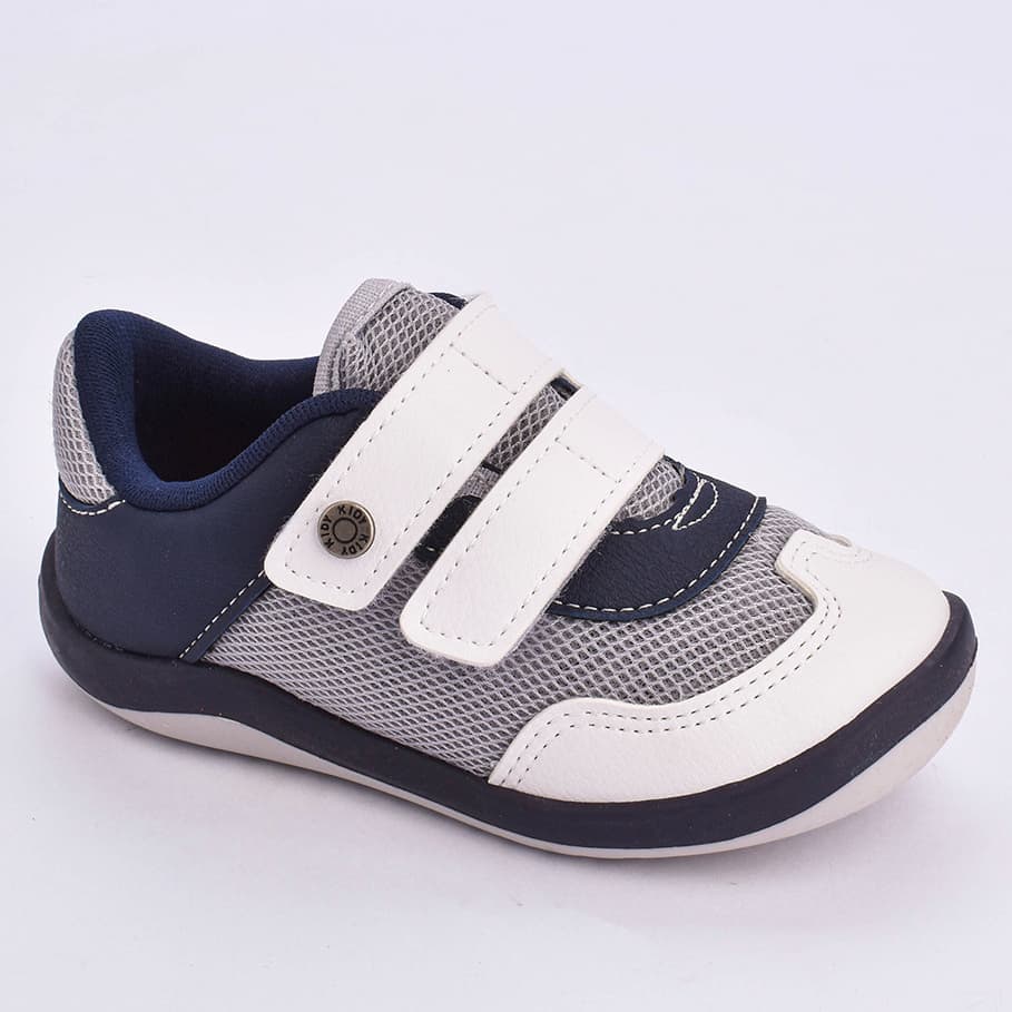 Tênis Infantil Menino Kidy Colors Equilíbrio Baby Marinho Primeiros Passos Confortável Calce Fácil