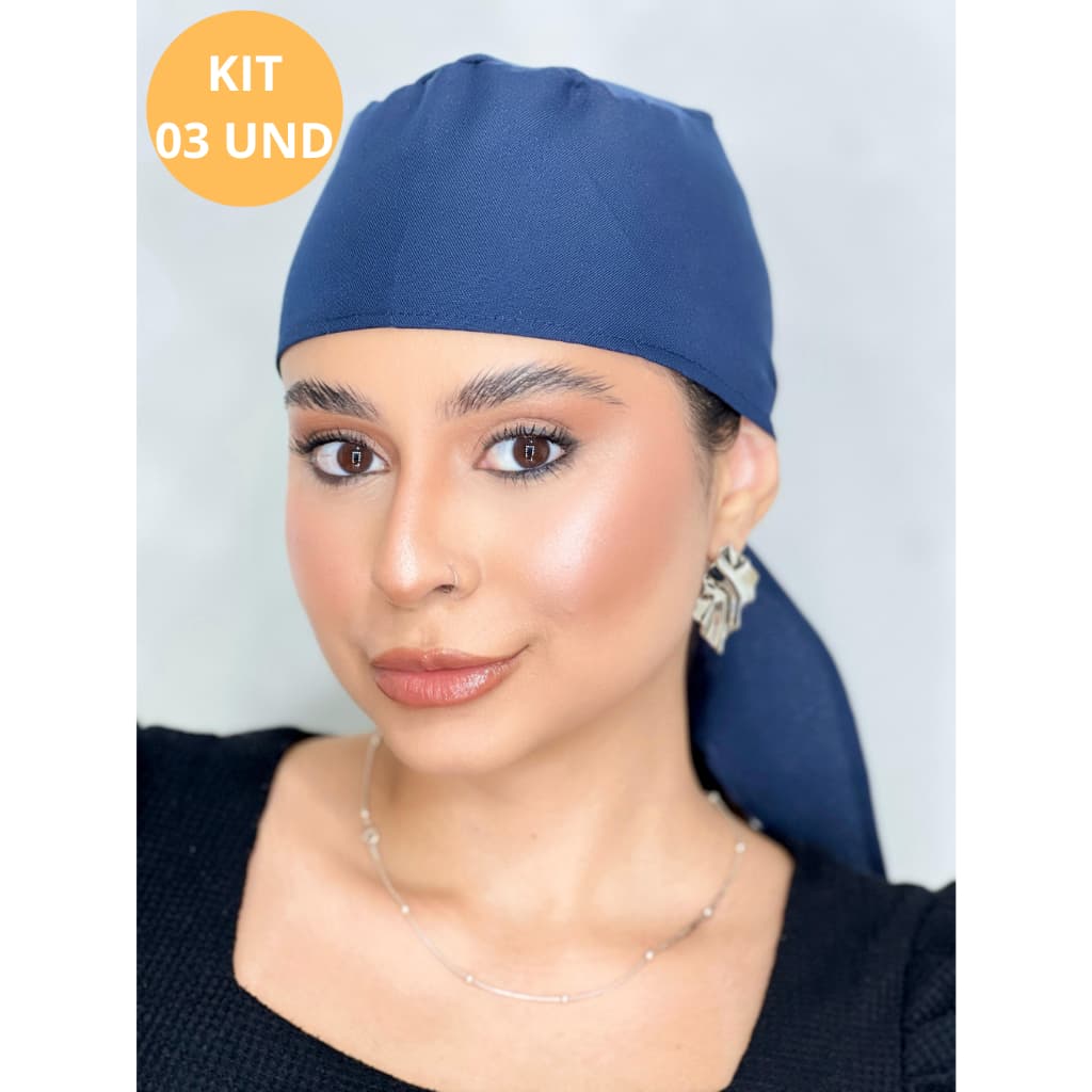 Kit 3 Bandanas Touca Gorro Cirúrgica Enfermagem Unissex Veterinária Odonto Cozinha Boleira