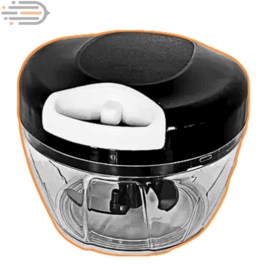 Mini Processador Manual Triturador de Alho e Cebola 3 Lâminas a Corda 500ml