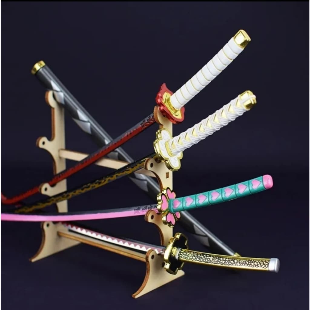 Miniatura Espada Katana Nichirin Anime Cosplay Otaku Geek Demon Slayer Kimetsu no Yaiba Tanjiro