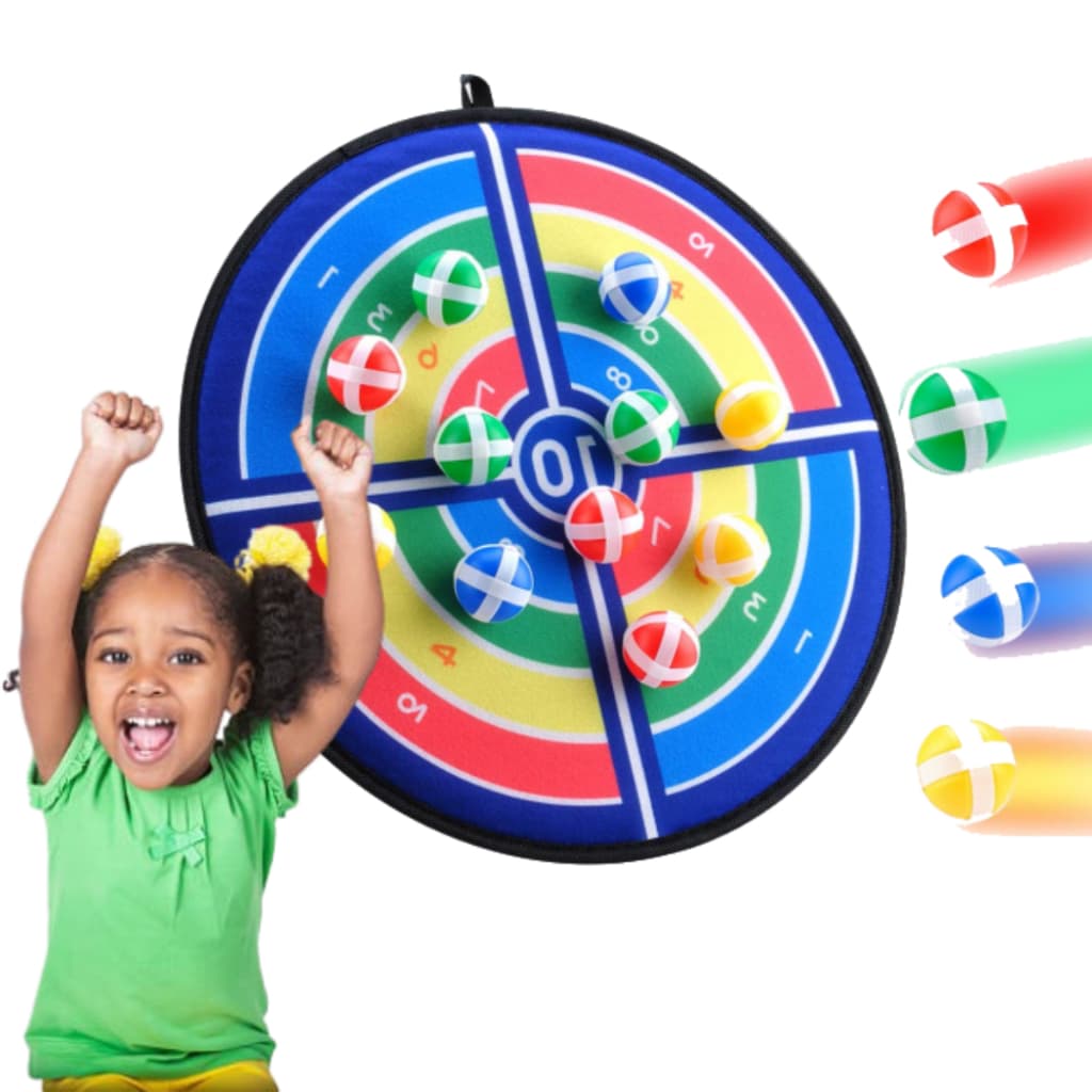 Brinquedo ACERTE O Alvo Infantil 2 bolas 2 dardos SEM PONTAS DARDOS BOLINHA GRUDA ARREMESSO SEGURO