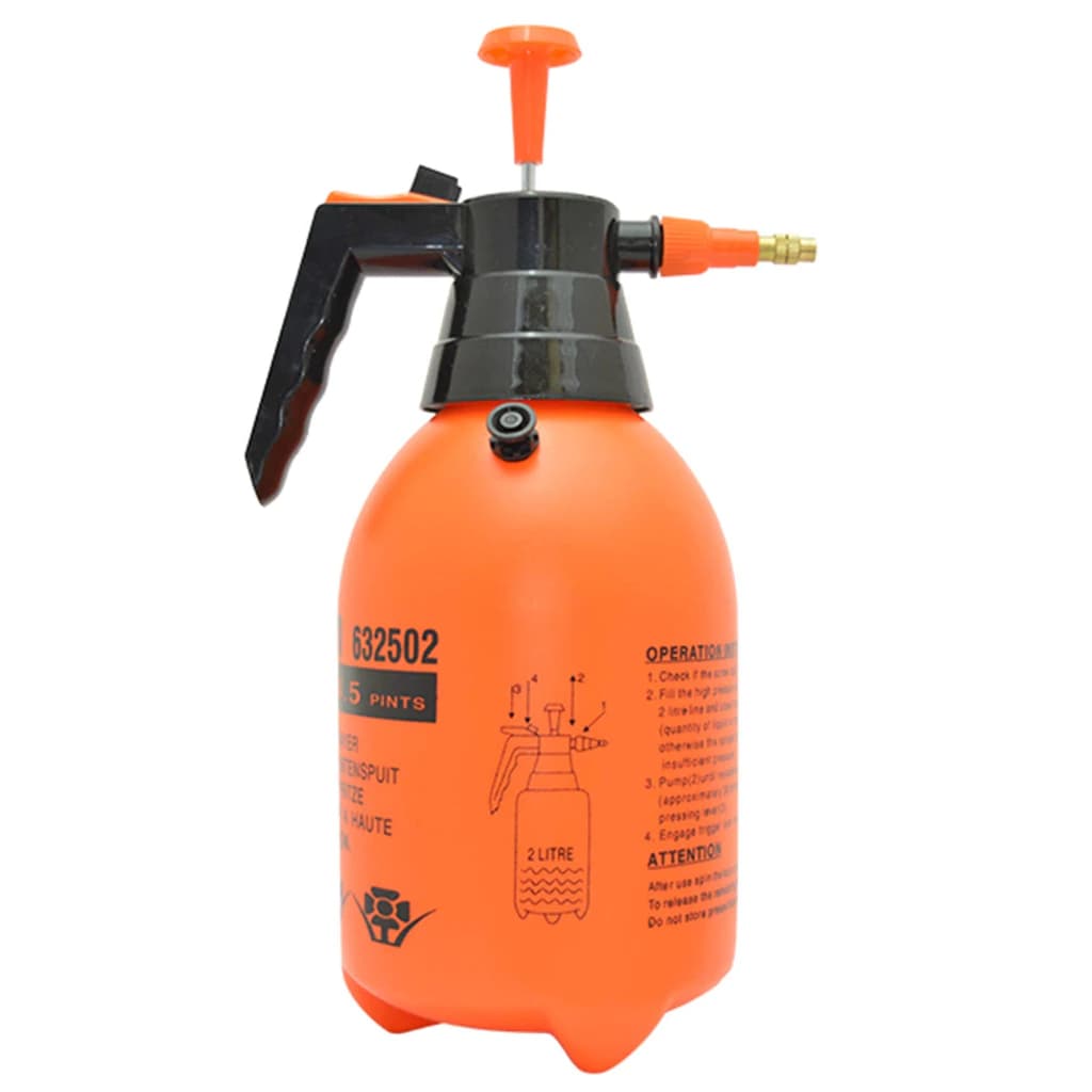 Pulverizador Spray Borrifador Compressão 2 Litros Com Válvula