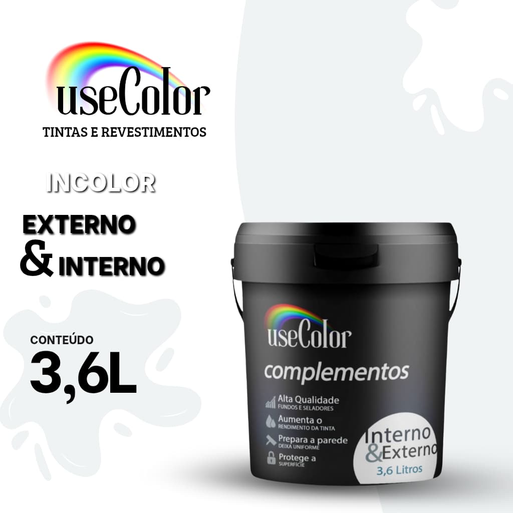 Fundo Preparador 3,6L Premium Incolor Interno e  Externo Super Proteção