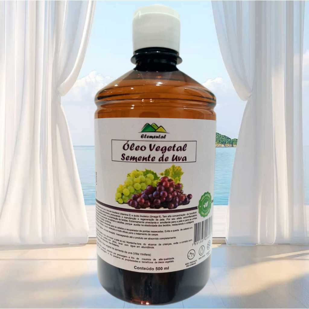 Óleo Semente de uva 500ml Fortalecimento e hidratação