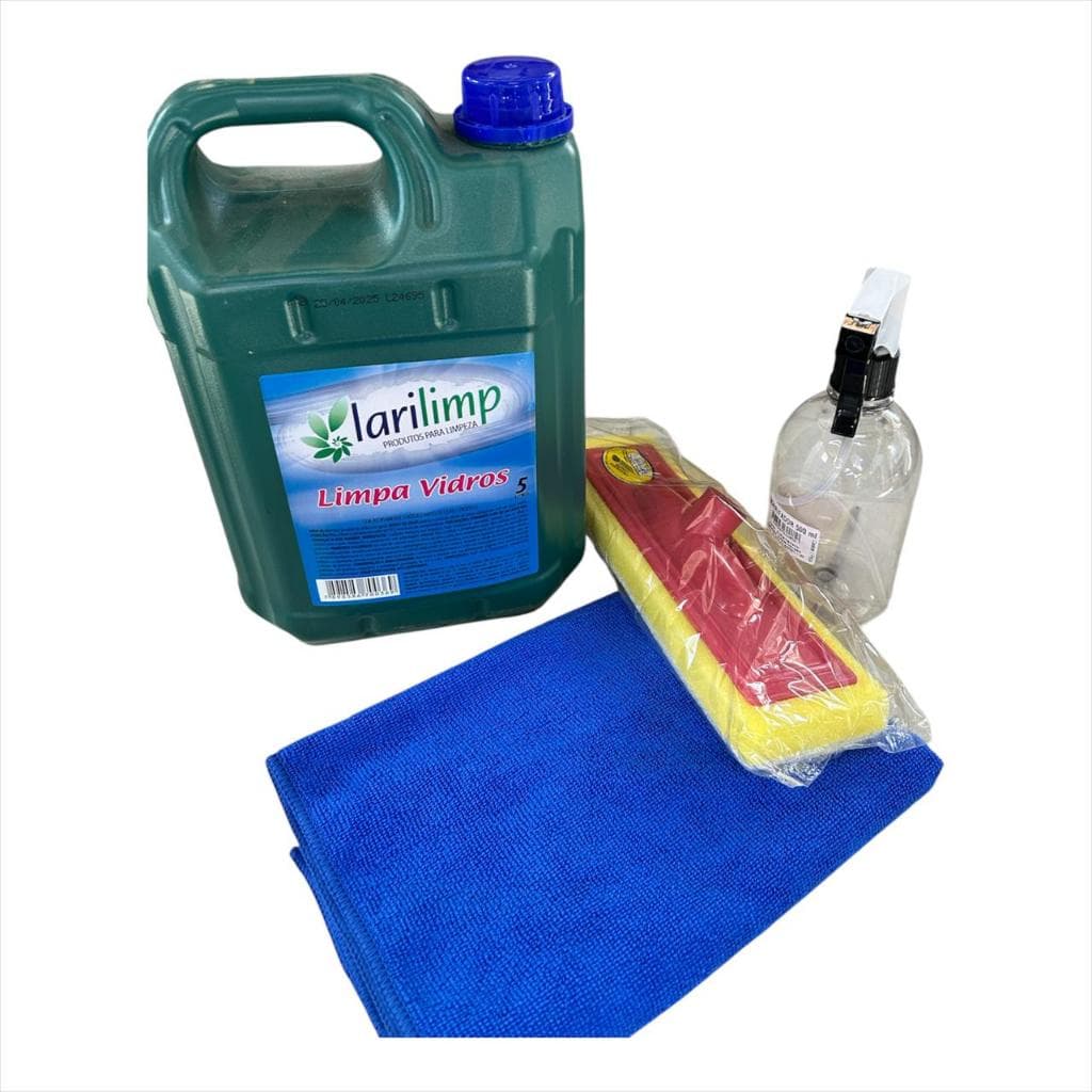 Kit Limpa Vidros Completo 5 Litros + Acessórios