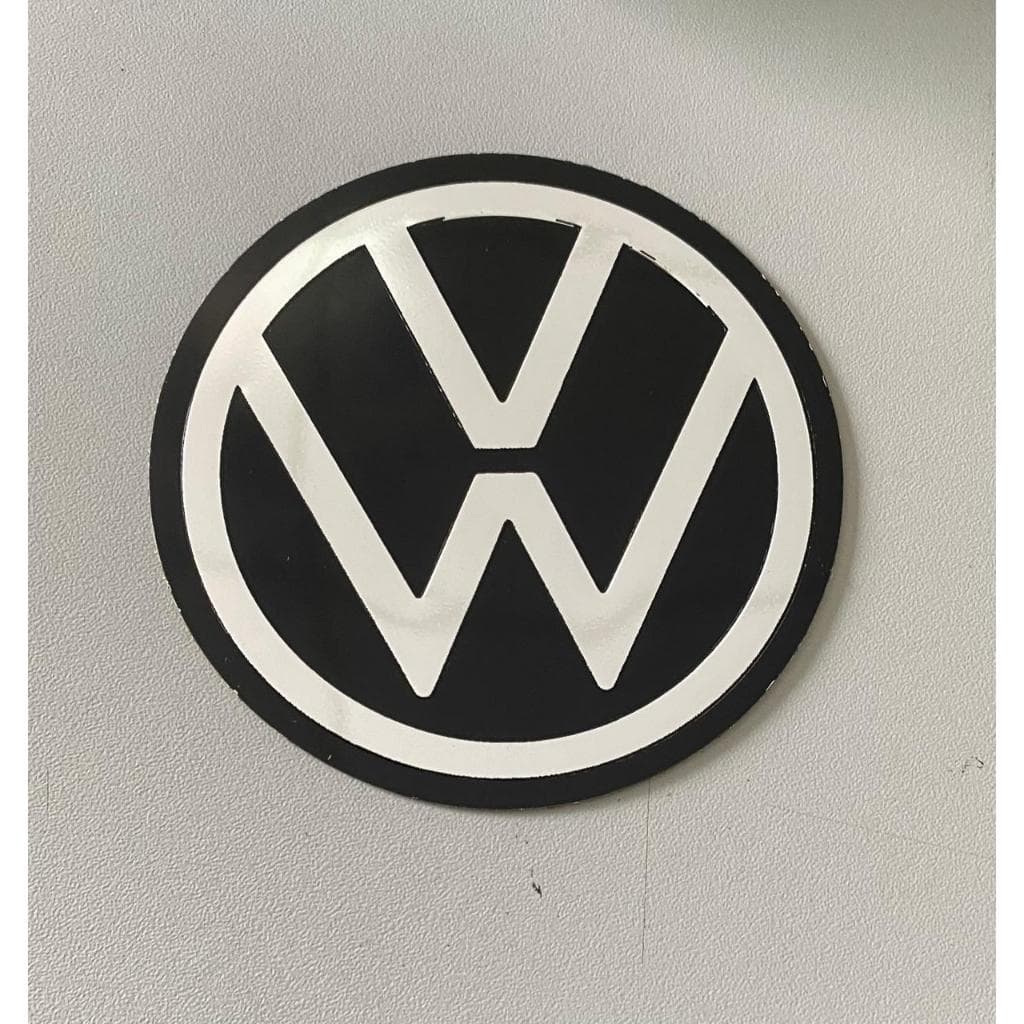 Kit Emblema Adesivo Metalizado Volks 90mm c/4 unidades