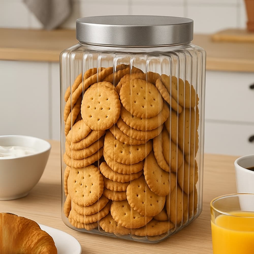 Pote Plástico Fileto 2,5LT Cozinha Porta Mantimentos Organizador Multiuso Premium