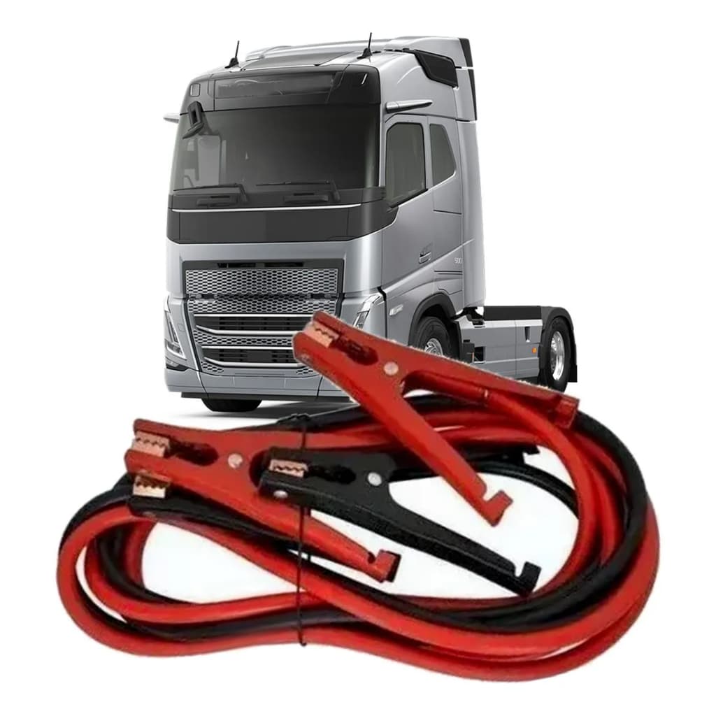 Cabo De Carga Bateria Chupeta 2,5m 800Amp Caminhão Carro Moto