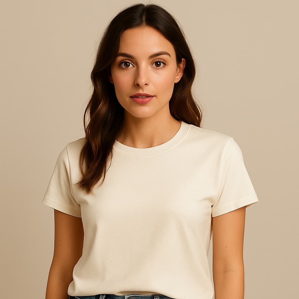 Camiseta Premium Feminina Lisa 100% Algodão Fio 30.1 — Toque Macio e Caimento Perfeito