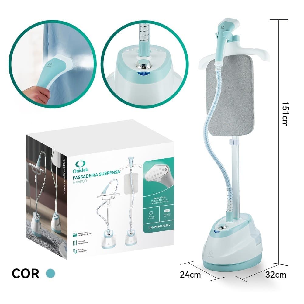 Passadeira a Vapor Multifunção Onistek 10 Modos para Tecidos – Profissional