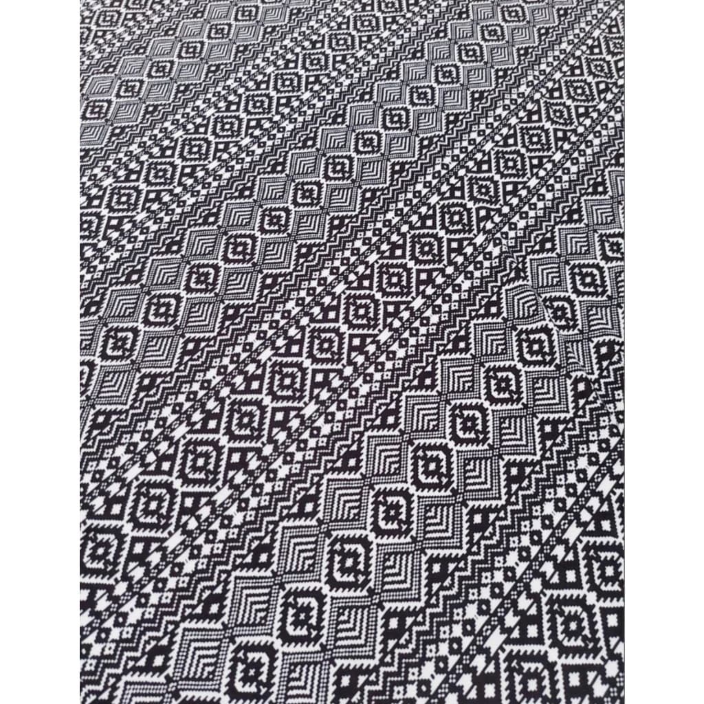 Corte de Tecido Crepe Estampado Preto e Branco Tecido Costureira Tecido Estilista 12 metros