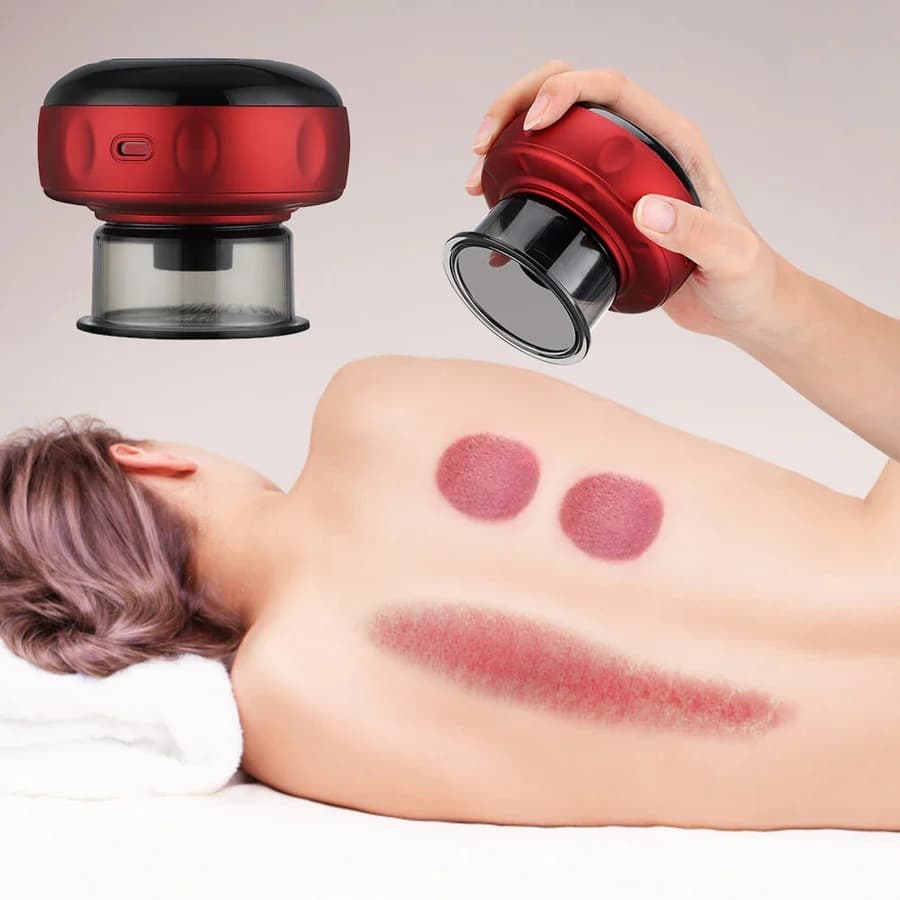 Massageador Elétrico Ventosa a Vácuo Corporal com Aquecimento e 12 Modos Redutores