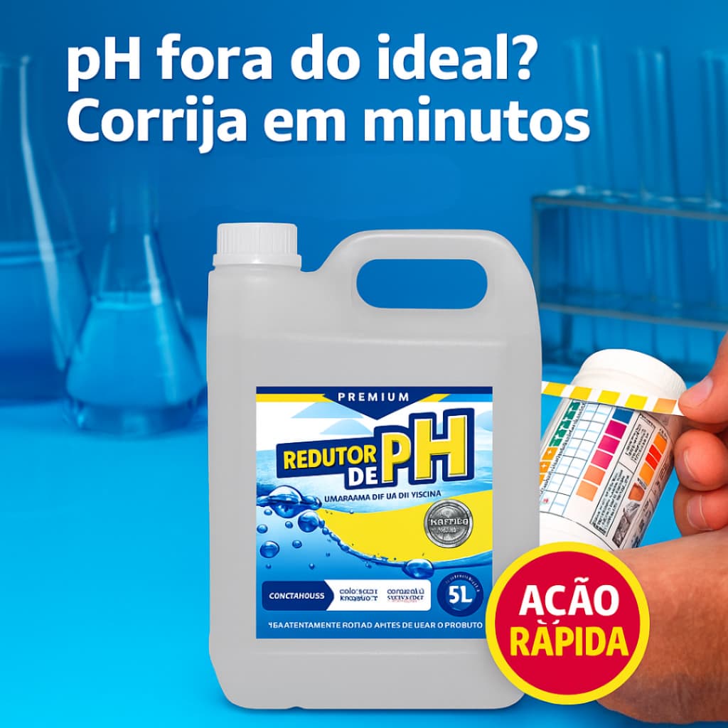 Redutor de PH e Alcalinidade Piscina Para Limpeza Aguas Cristalinas Ação Rapida