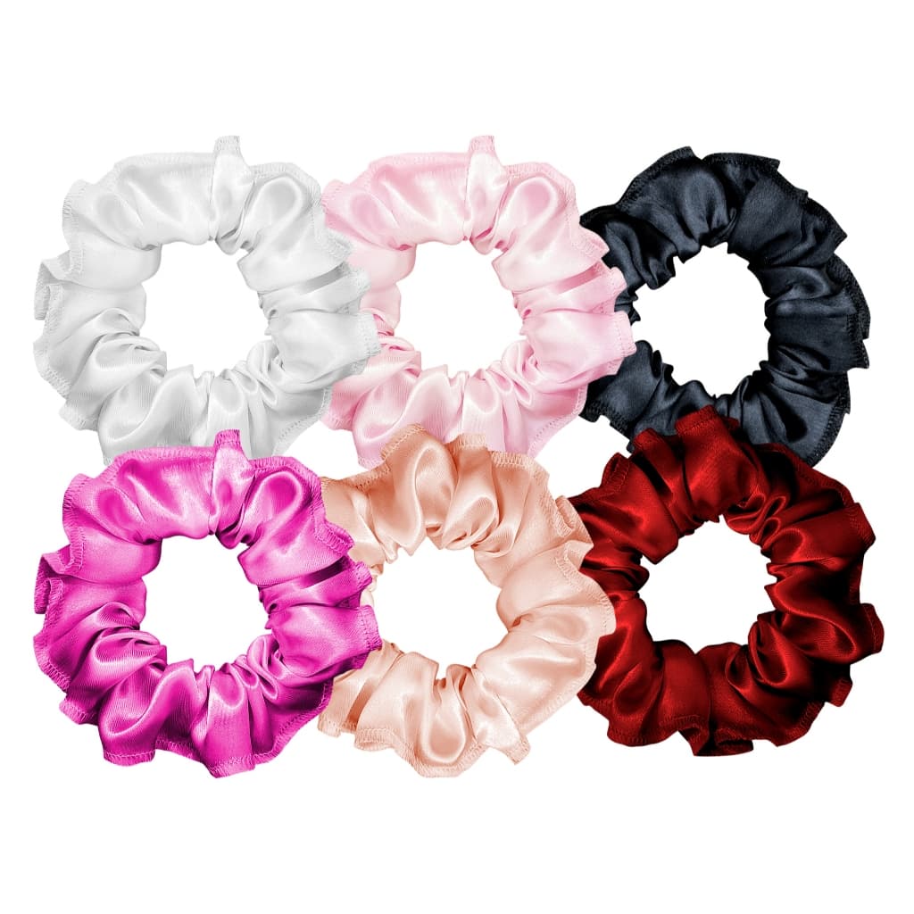 20 Xuxinhas Atacado Frufru Scrunchie Rabicó Cetim Antifrizz
