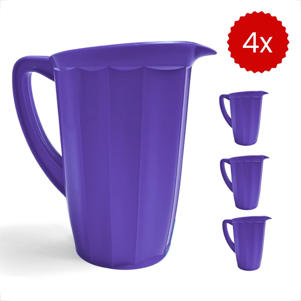 Jarra de Suco Kit 4 unidades Jarras Plasticas Diversas Cores 1,7L