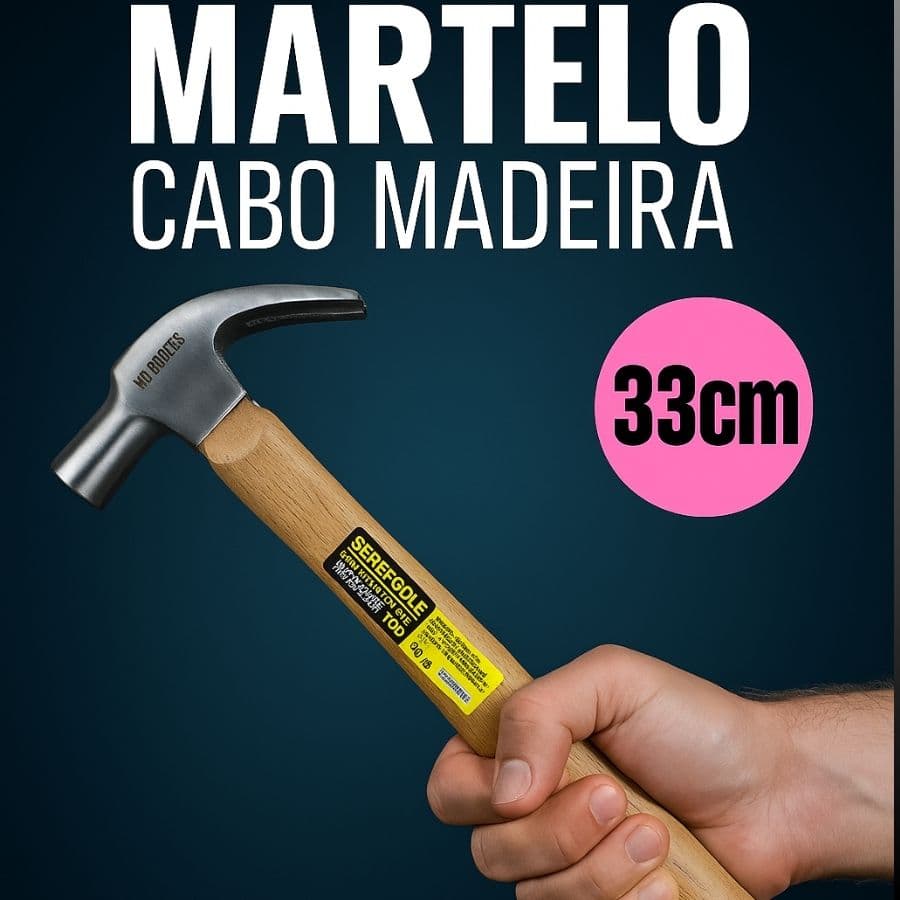 Martelo 33cm - 27mm Cabo De Madeira - STARTOOLS