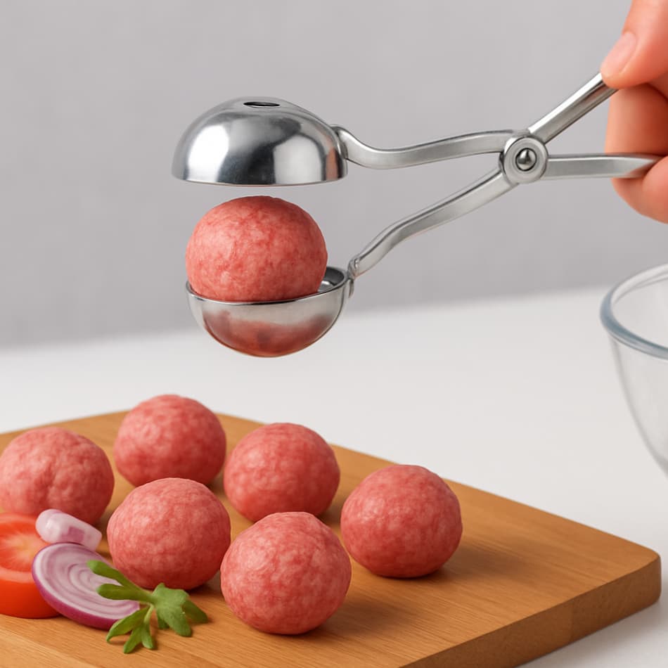 Molde Boleador Inox 3,5cm – Perfeito para Almondegas Bolinhas de arroz, batata, mandioca