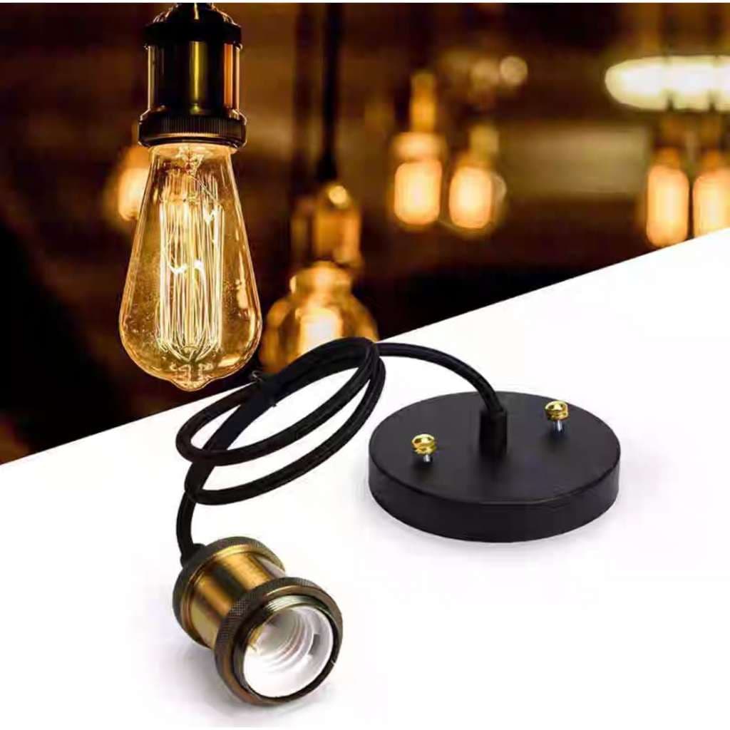 Fio Pendente Metal 1Metro Canopla Decorativa Sofisticado 1199