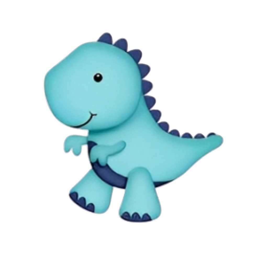 Kit 5 Adesivos papel fotografico Dino Baby tamanho A4